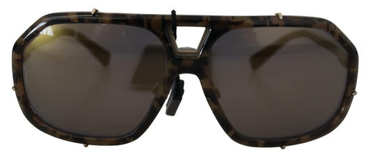 Brown Camo Metal Matte Mirror Lens DG2167 Sunglasses