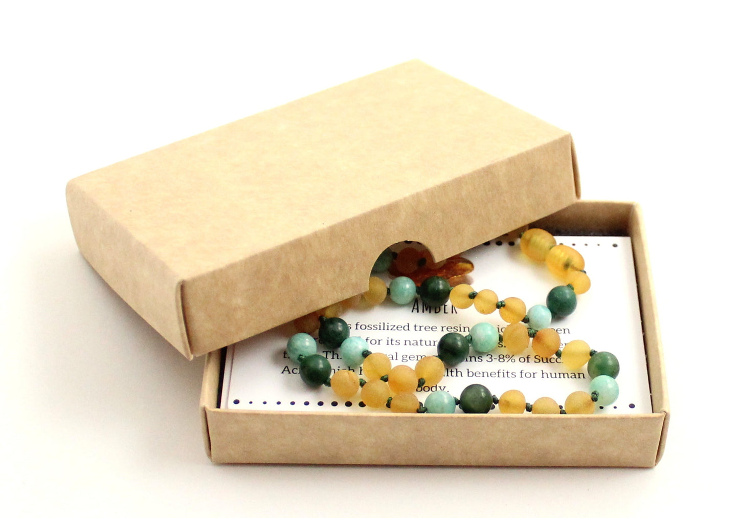 Amber and Amazonite Gemstone Necklaces-1