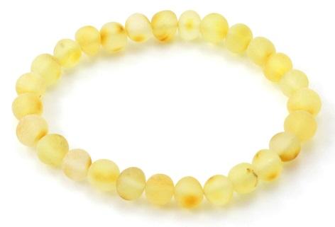 Baltic Amber Unpolished Adult Stretch Bracelets-1