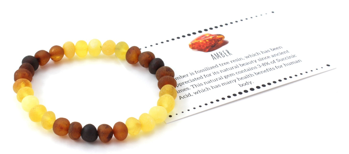 Amber Raw Modern Rainbow Bracelet for Adults-4