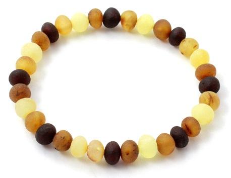 Baltic Amber Unpolished Adult Stretch Bracelets-3