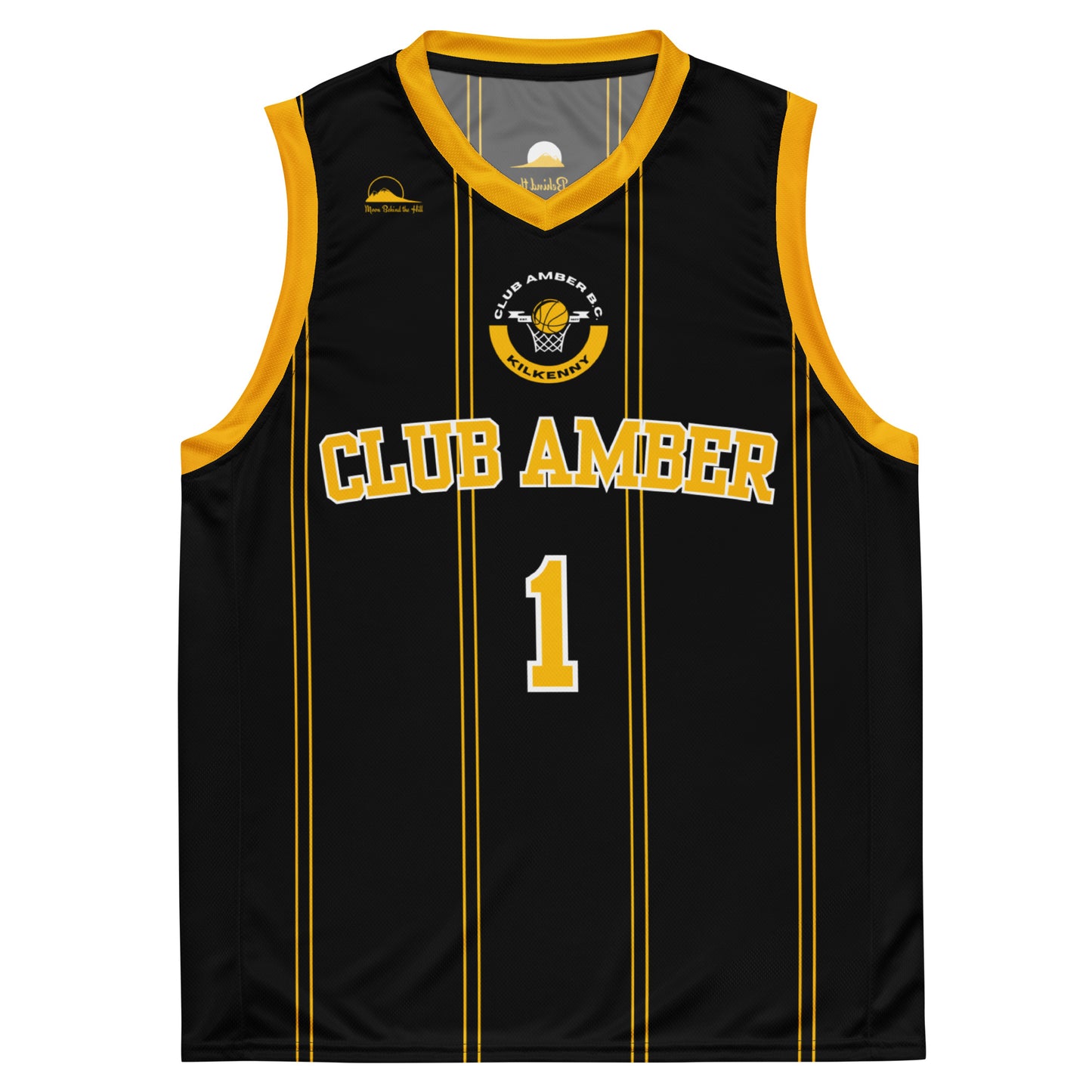 Club Amber #1 Unisex Basketball Jersey 2023 - Designed by Moon Behind The Hill Available to Buy at a Discounted Price on Moon Behind The Hill Online Designer Discount Store