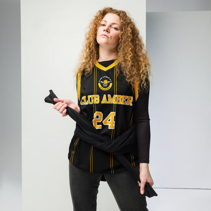 Club Amber #24 Unisex Basketball Jersey 2023 - Designed by Moon Behind The Hill Available to Buy at a Discounted Price on Moon Behind The Hill Online Designer Discount Store