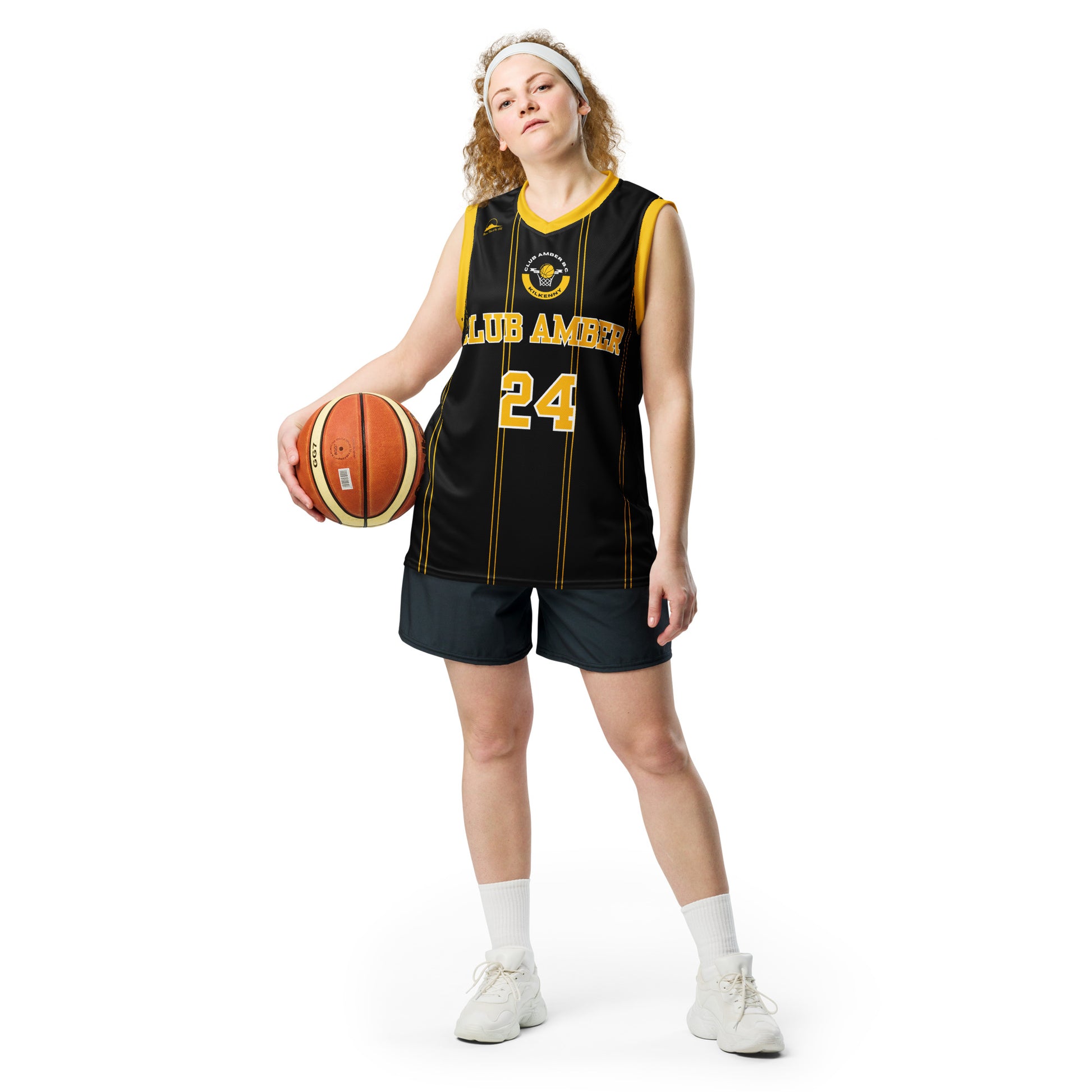 Club Amber #24 Unisex Basketball Jersey 2023 - Designed by Moon Behind The Hill Available to Buy at a Discounted Price on Moon Behind The Hill Online Designer Discount Store