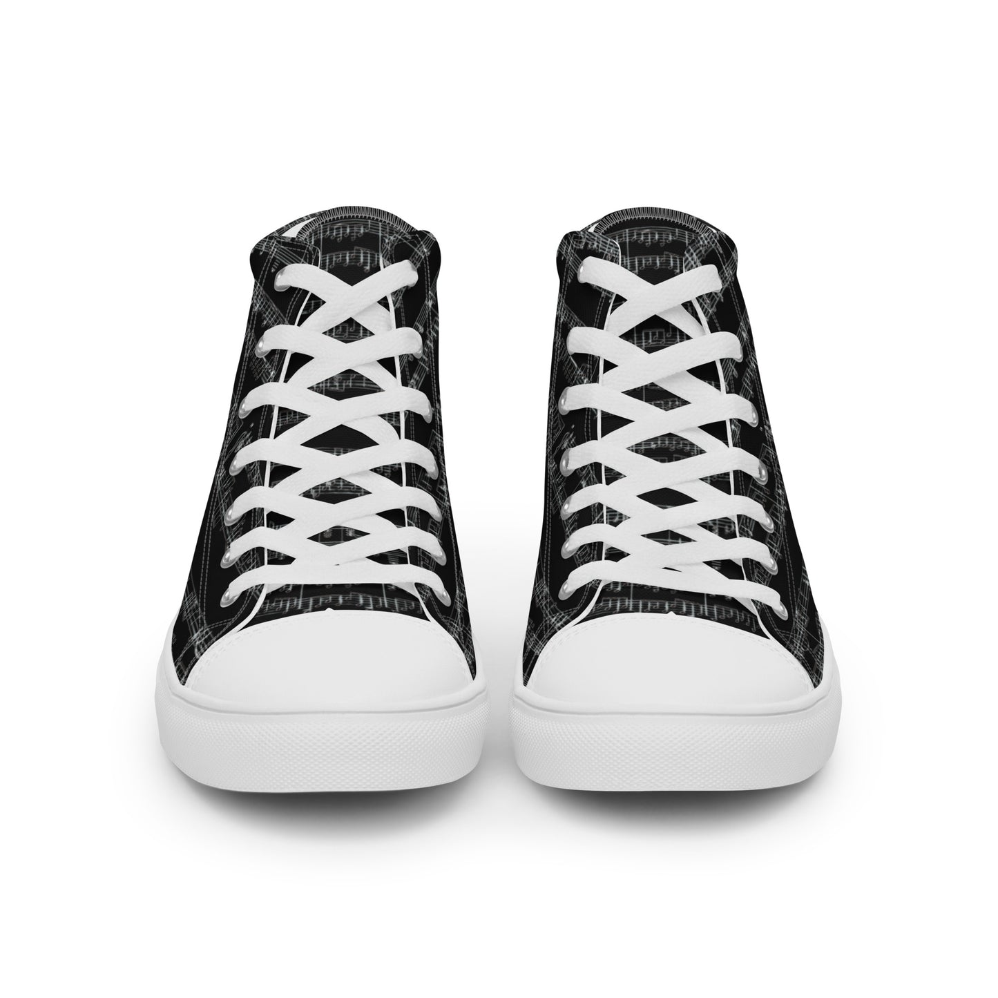 Black Cuckoofest '24 Men’s High Top Canvas Shoes