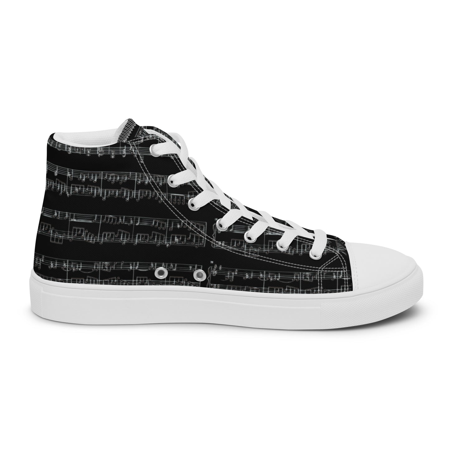 Black Cuckoofest '24 Men’s High Top Canvas Shoes