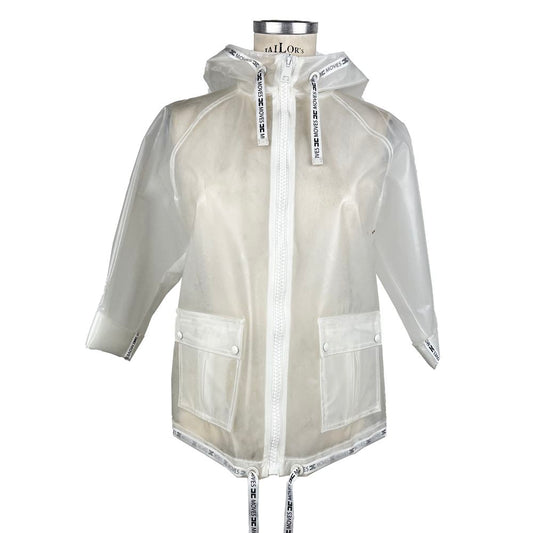Elisabetta Franchi Women's White Rain Jacket with Hood
