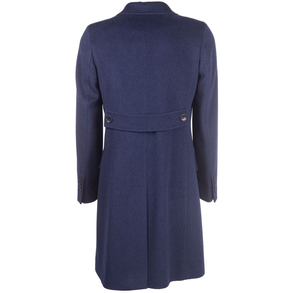 Women's Italian Blue Long Over Coat