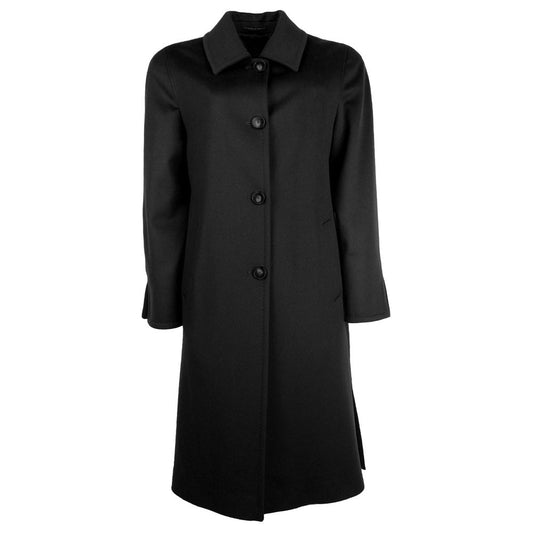 Women's Black Long Over Coat