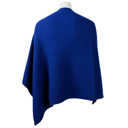 Emilio Romanelli Women's Blue Cashmere Poncho Coat