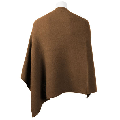 Emilio Romanelli Women's Brown Cashmere Poncho Coat