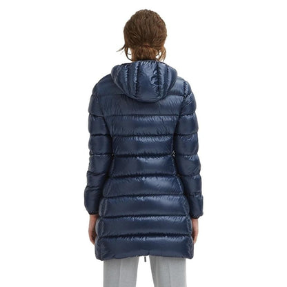 Centogrammi Women's Blue Long Nylon Down Jacket