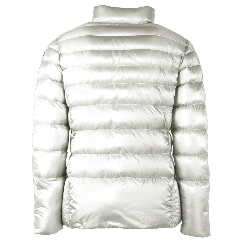 Centogrammi Women's White Nylon Down Jacket with Hood