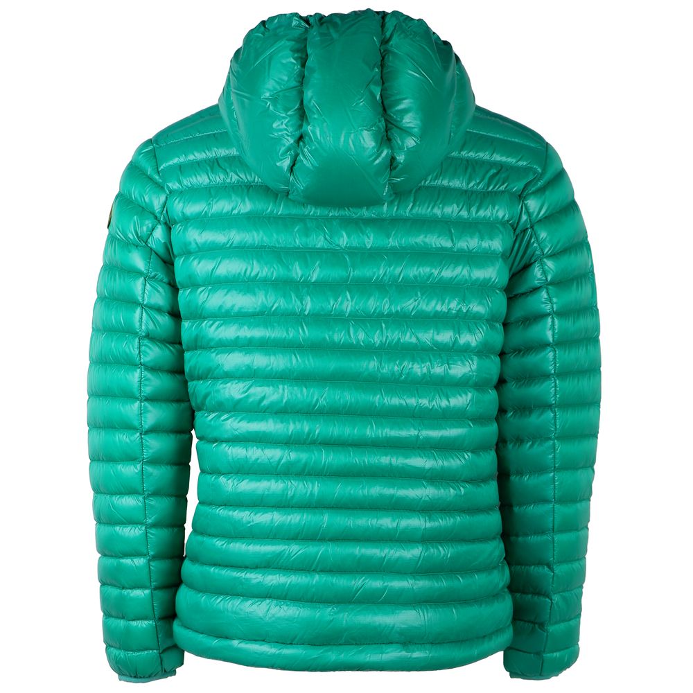 Centogrammi Women's Green Nylon Down Jacket with Hood