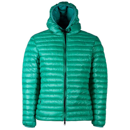 Centogrammi Women's Green Nylon Down Jacket with Hood