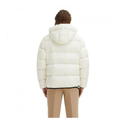 Centogrammi White Nylon Padded Hooded Jacket