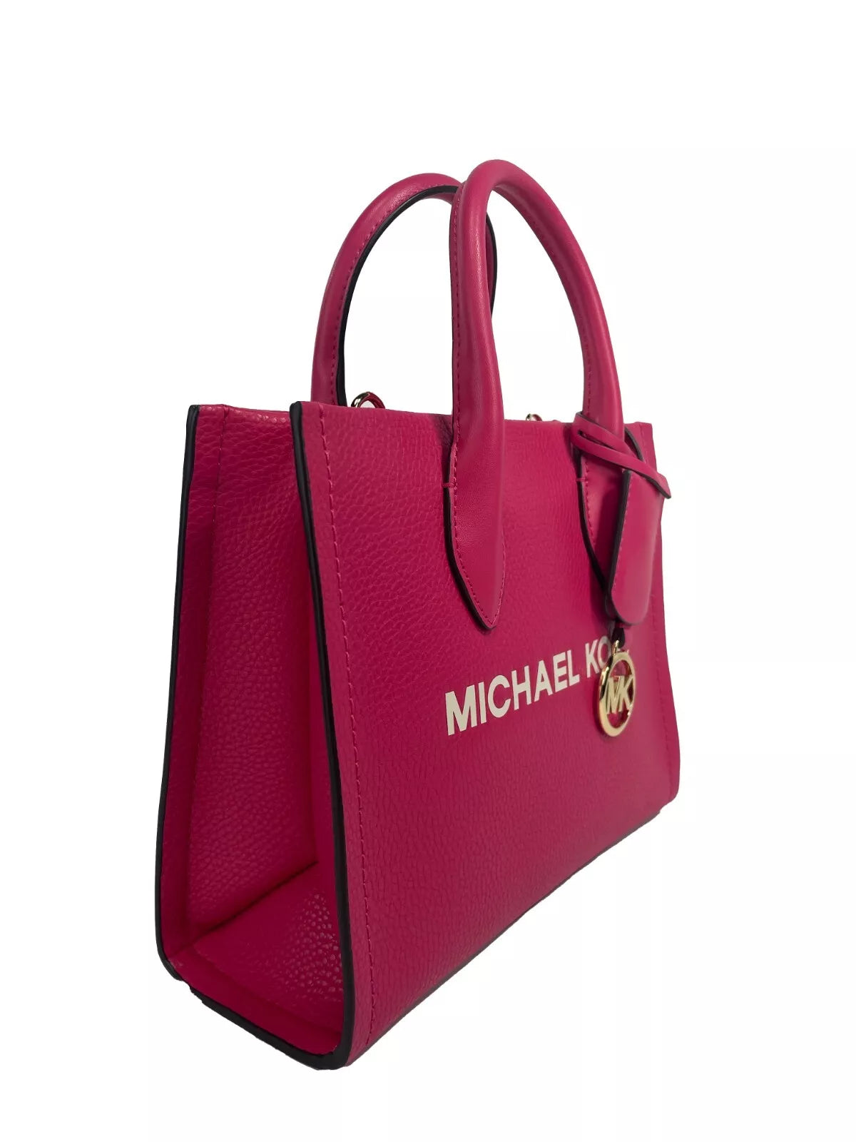 Mirella Small Leather Top Zip Shopper Tote Bag