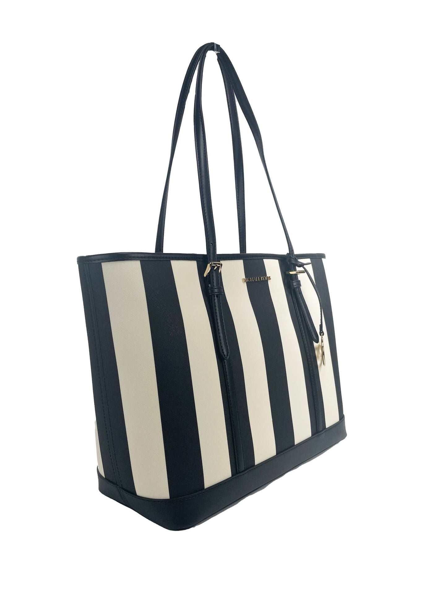 Michael Kors Jet Set Travel TZ Shoulder Tote Handbag (Black Multi)