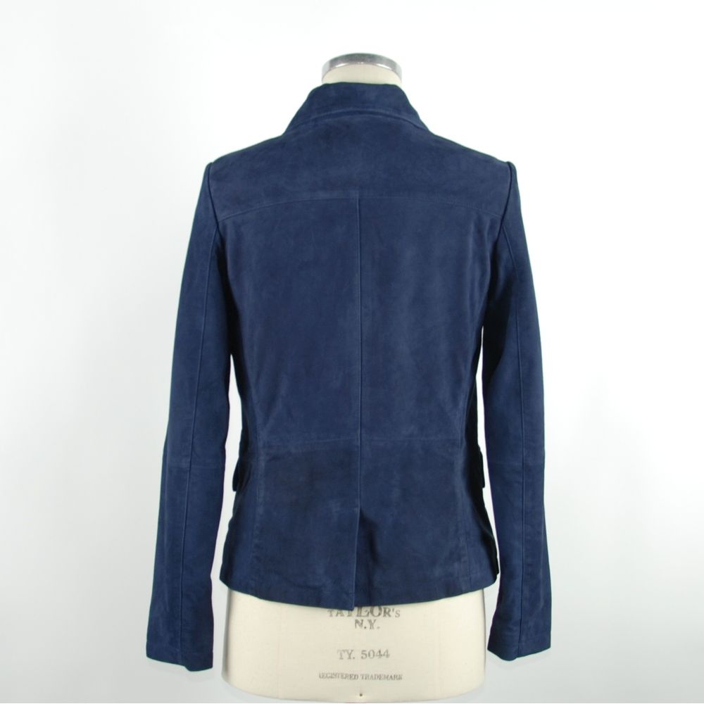 Emilio Romanelli Women's Blue Vera Leather Jacket