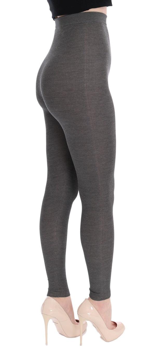 Gray Cashmere Stretch Tights - Designed by Dolce & Gabbana Available to Buy at a Discounted Price on Moon Behind The Hill Online Designer Discount Store