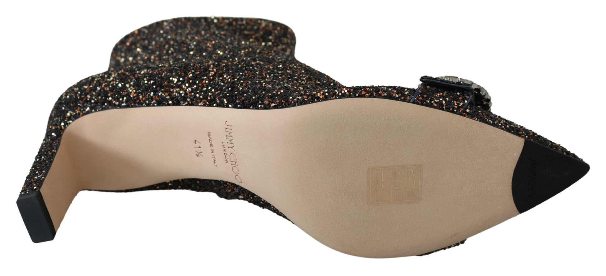 Jimmy Choo Hanover 65 Amethyst Mix Fabric Glitter Leather - Designed by Jimmy Choo Available to Buy at a Discounted Price on Moon Behind The Hill Online Designer Discount Store