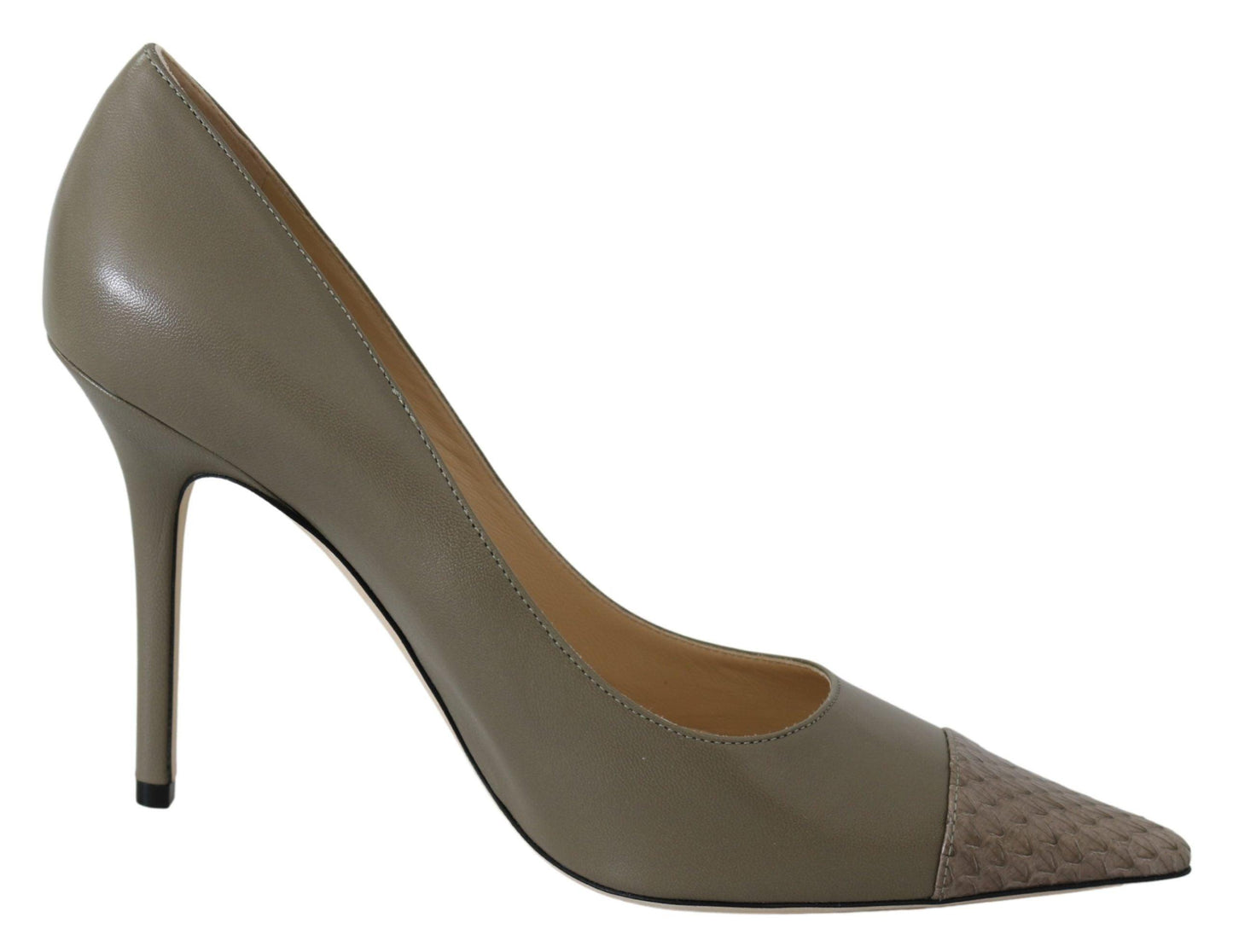 Jimmy Choo Pebble Green Leather Amika Pumps - Designed by Jimmy Choo Available to Buy at a Discounted Price on Moon Behind The Hill Online Designer Discount Store