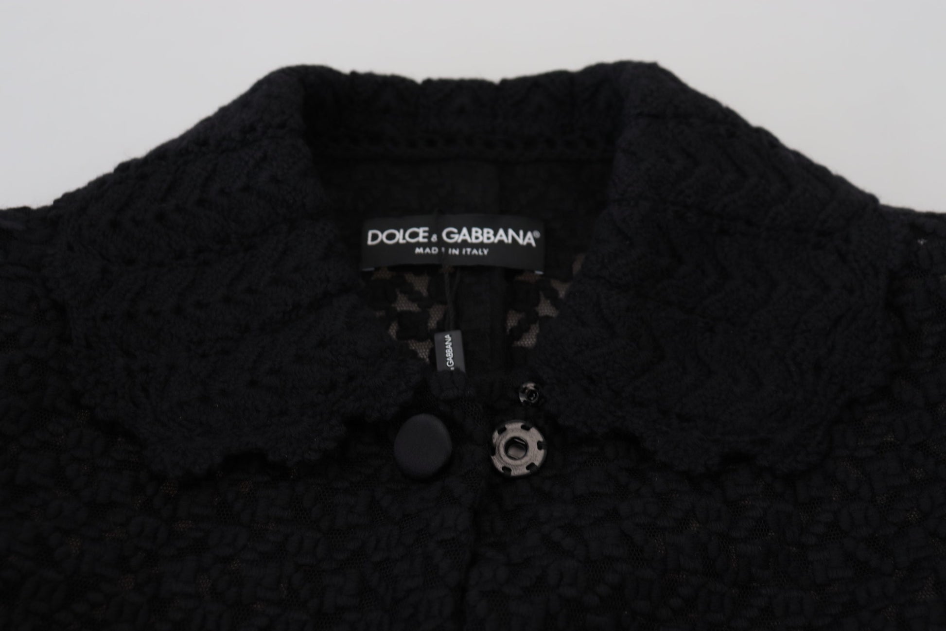 Dolce & Gabbana Black Button Down Long Blazer Cotton Jacket - Designed by Dolce & Gabbana Available to Buy at a Discounted Price on Moon Behind The Hill Online Designer Discount Store