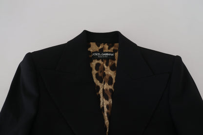 Dolce & Gabbana Black Single Breasted Fit Blazer Wool Jacket - Designed by Dolce & Gabbana Available to Buy at a Discounted Price on Moon Behind The Hill Online Designer Discount Store