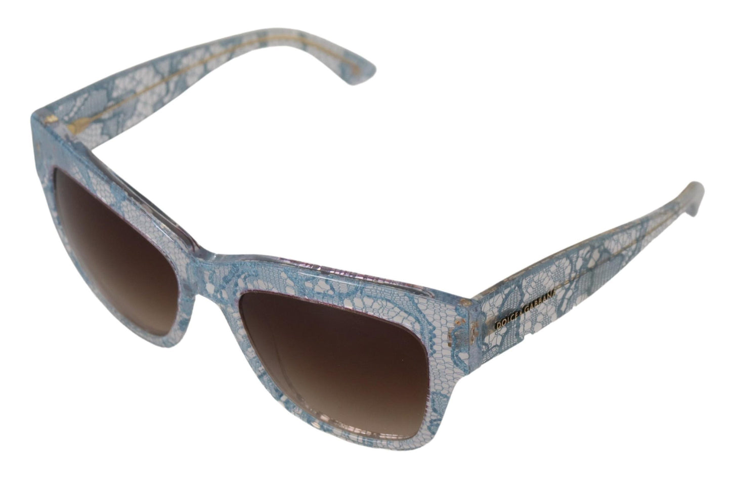 Blue Lace Acetate Rectangle DG4231 Shades Sunglasses - Designed by Dolce & Gabbana Available to Buy at a Discounted Price on Moon Behind The Hill Online Designer Discount Store