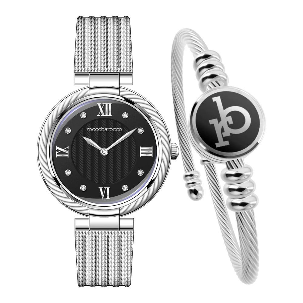 Rocco Barocco RB.4469S-01M Ladies Watch and Bangle Set