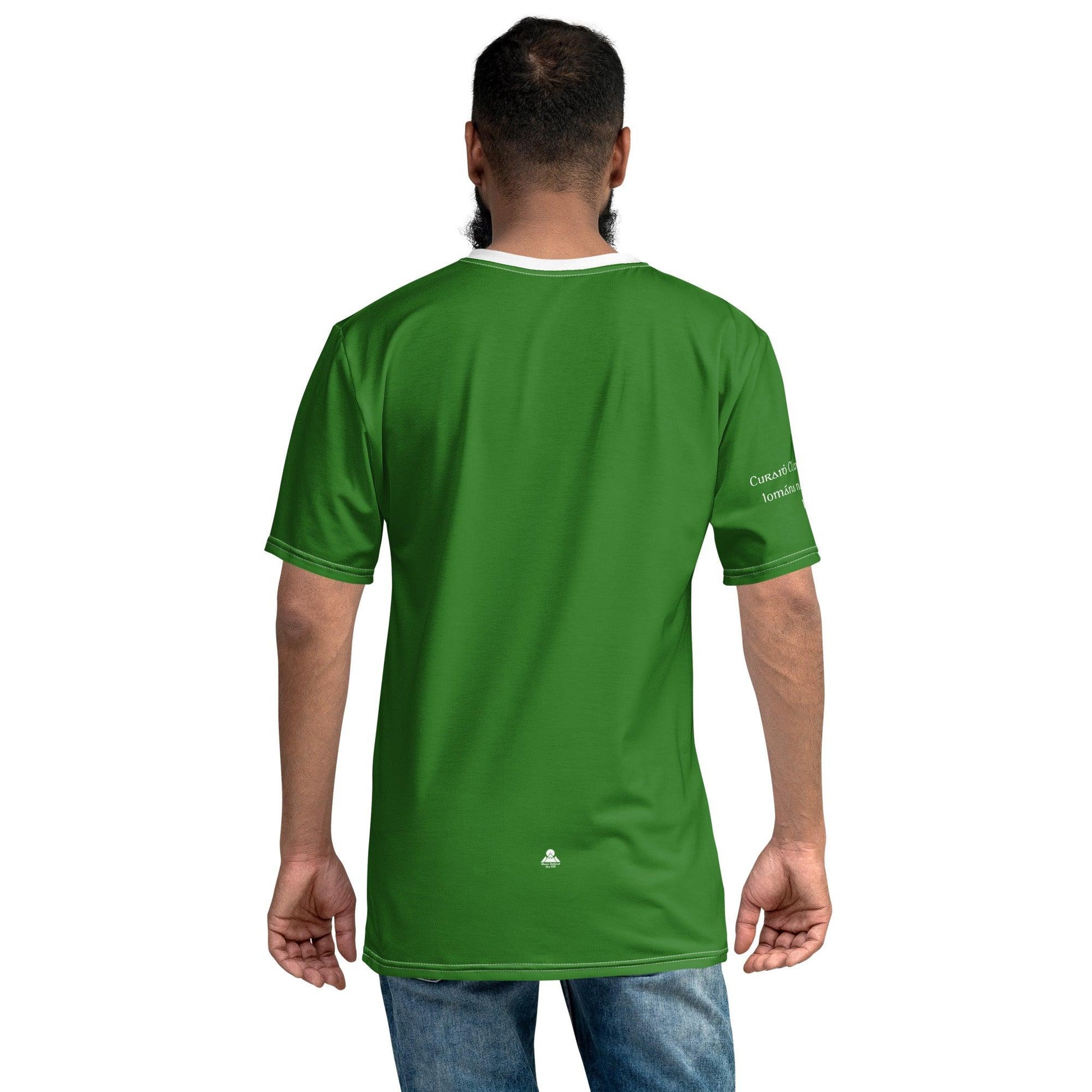 Men's Luimneaċ 1940 Retro Mick Mackey Limerick Supporter t-shirt designed by Moon Behind The Hill available from Moon Behind The Hill 's Clothing > Shirts & Tops > Mens range