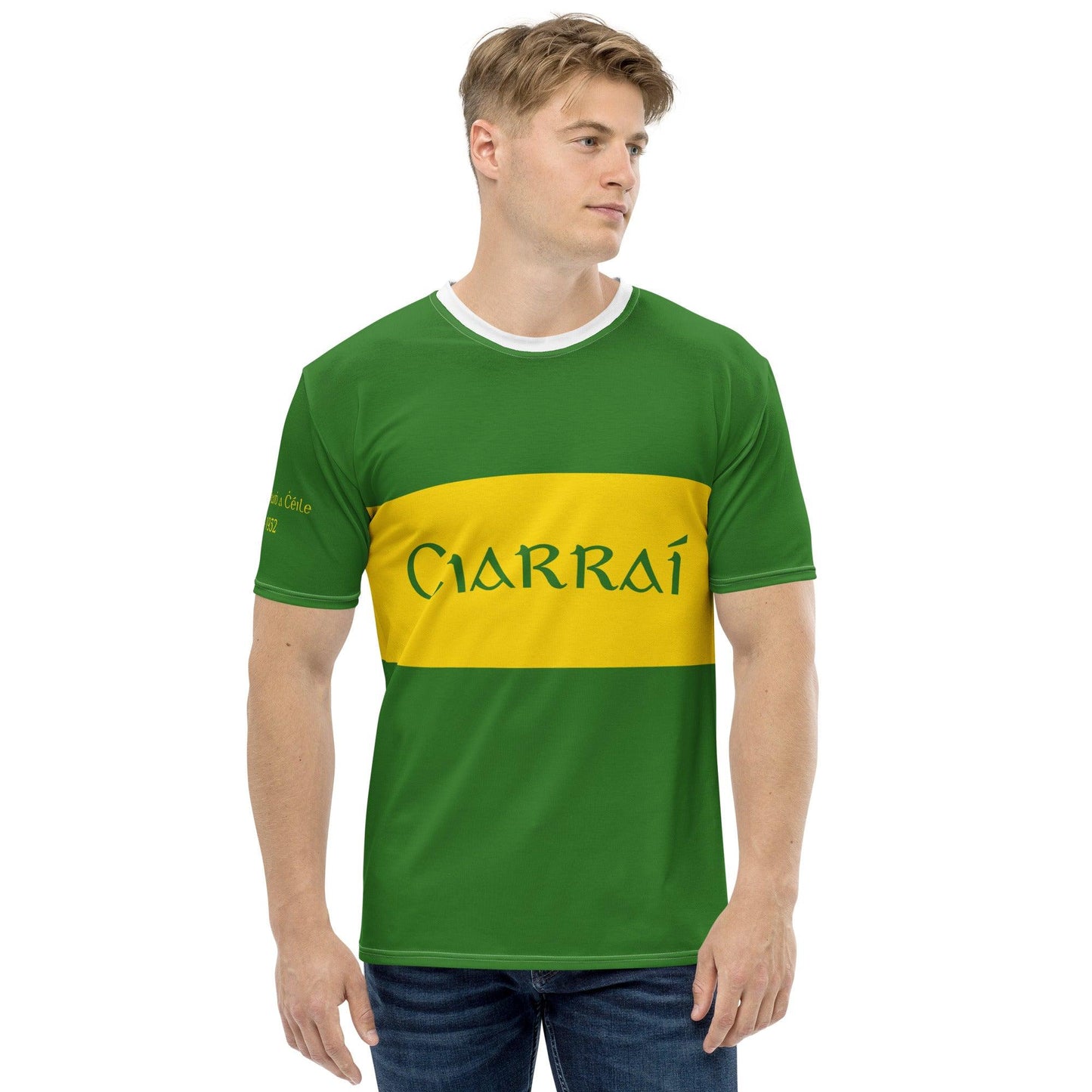 Men's Ciarraí 1932 Retro Kerry 4 in a Row Supporter T-shirt designed by Moon Behind The Hill available from Moon Behind The Hill 's Clothing > Shirts & Tops > Mens range