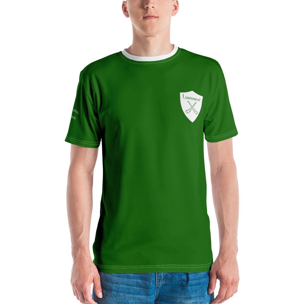 Men's Luimneaċ 1940 Retro Mick Mackey Limerick Supporter t-shirt designed by Moon Behind The Hill available from Moon Behind The Hill 's Clothing > Shirts & Tops > Mens range