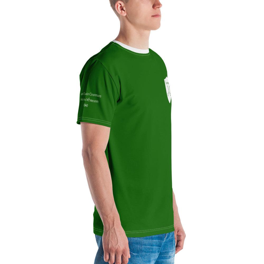 Men's Luimneaċ 1940 Retro Mick Mackey Limerick Supporter t-shirt designed by Moon Behind The Hill available from Moon Behind The Hill 's Clothing > Shirts & Tops > Mens range