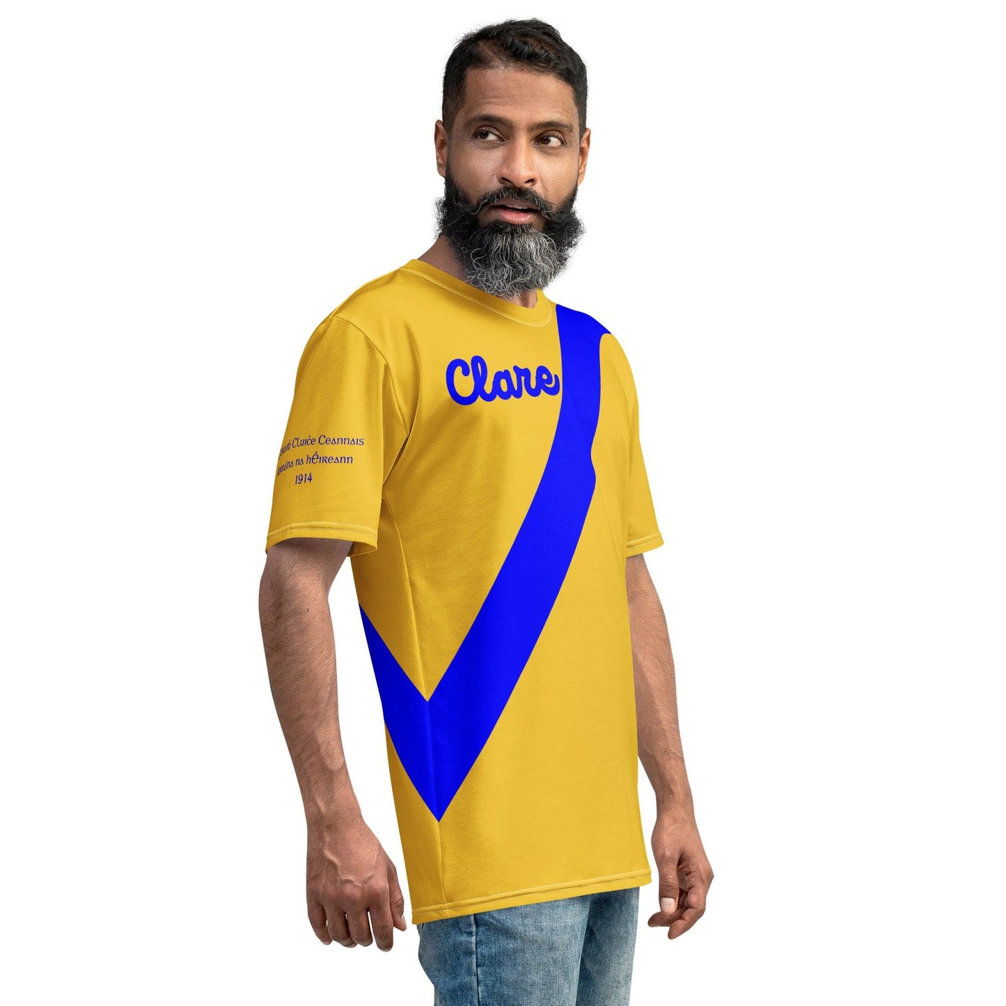 Men's Clare Retro 1914 All Ireland Hurling Final Winners Supporter T-shirt designed by Moon Behind The Hill available from Moon Behind The Hill 's Clothing > Shirts & Tops > Mens range