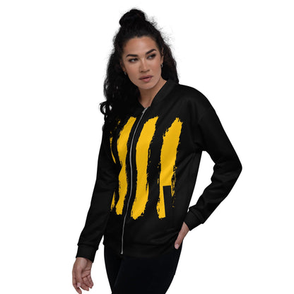 Kilkenny Supporters Unisex Bomber Jacket - Designed by Moon Behind The Hill Available to Buy at a Discounted Price on Moon Behind The Hill Online Designer Discount Store