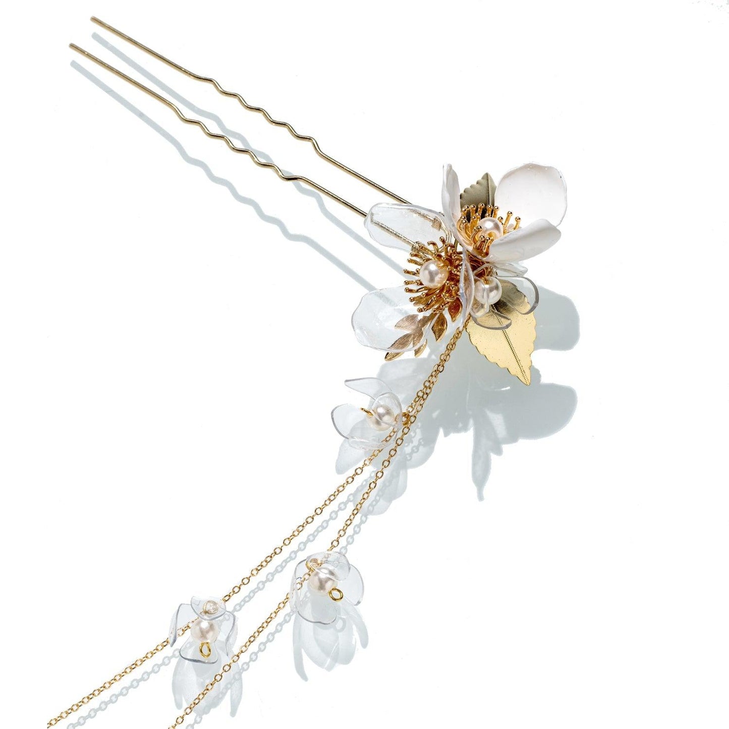 Elegant Floral Kanzashi Hairpin - Designed by Upcycle with Jing Available to Buy at a Discounted Price on Moon Behind The Hill Online Designer Discount Store