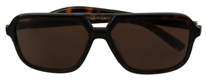 Dolce & Gabbana Brown Leopard Pattern Aviator Pilot Mens Sunglasses - Designed by Dolce & Gabbana Available to Buy at a Discounted Price on Moon Behind The Hill Online Designer Discount Store