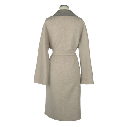 Women's Beige Loro Piana Wool Winter Over Coat