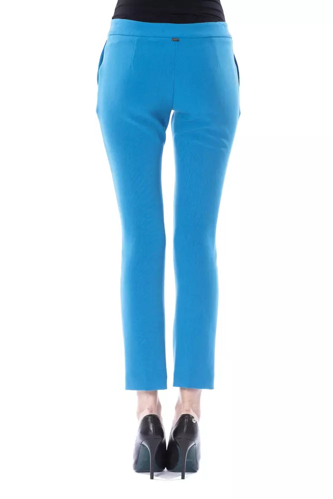 Iris Blue Women's Skinny Pants - Designed by BYBLOS Available to Buy at a Discounted Price on Moon Behind The Hill Online Designer Discount Store