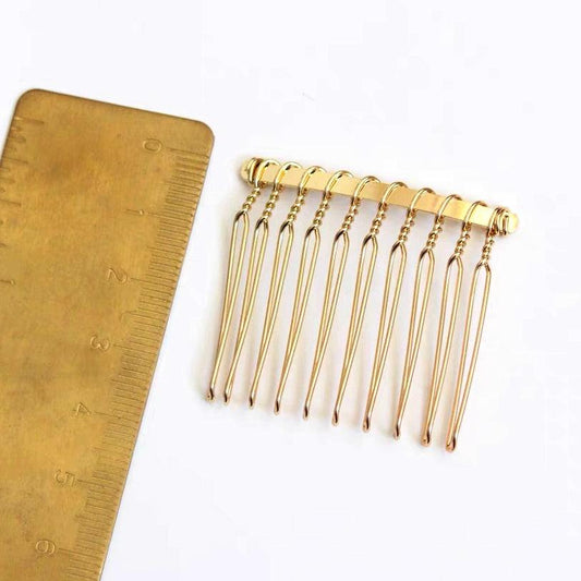 DIY supply - 4cm wide hair comb (gold) - Designed by Upcycle with Jing Available to Buy at a Discounted Price on Moon Behind The Hill Online Designer Discount Store